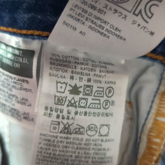 𝅺levi's High Waisted Jeans  Shorts Size 27 - Picture 8 of 8